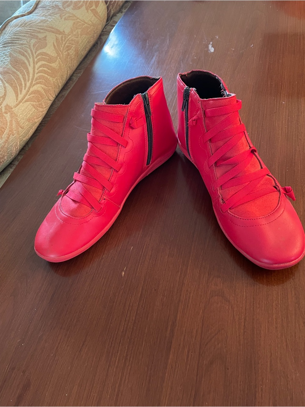 No Brand Ankle Boots Red Women's Medium